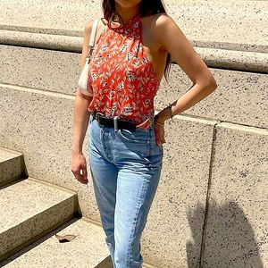 Frenchie backless tie top alice + Olivia